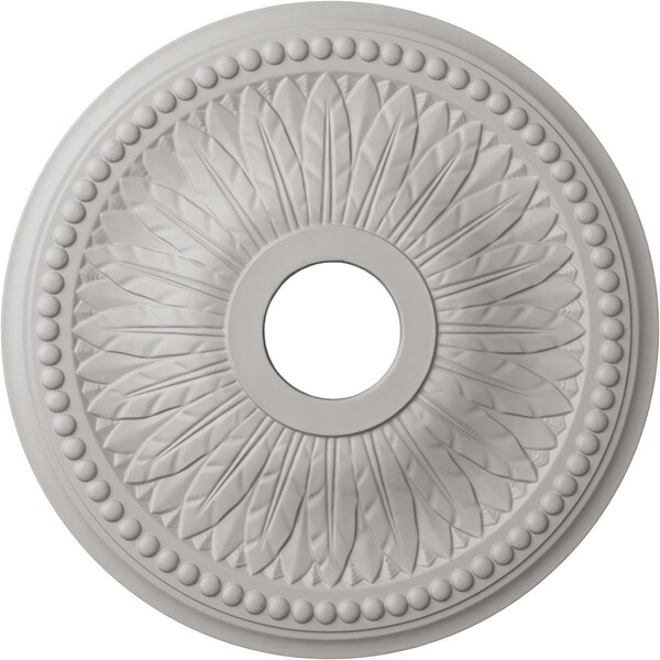 Ekena Millwork Bailey Ceiling Medallion (Fits Canopies up to 5 3/4"), 18"OD x 3 3/4"ID x 1 1/2"P, Ultra Pure White CM18BIUWF - main